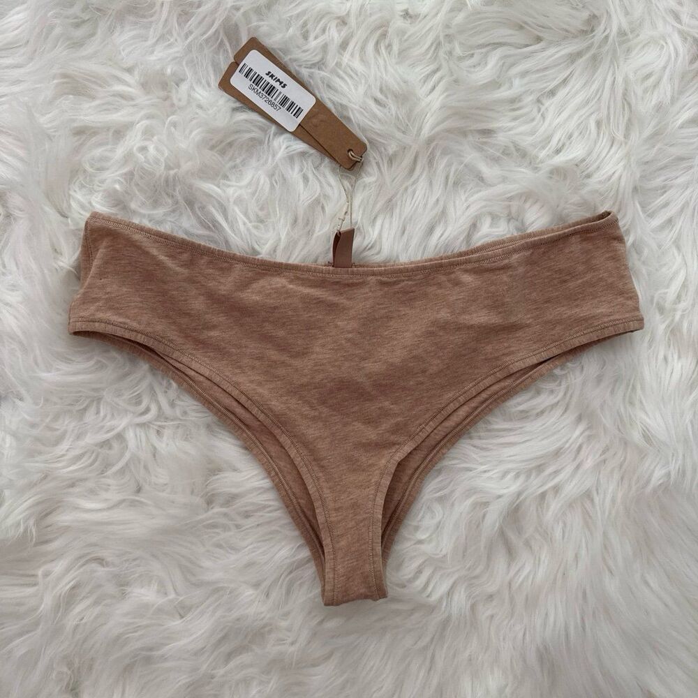 Skims Everyday Cotton Hipster Clay Heather Size XS